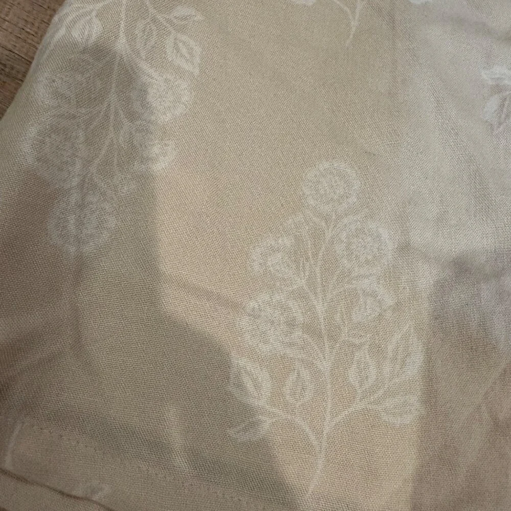 HAPPILY GREY KIDS LARGE 10/12 LINEN SKIRT SET BEIGE